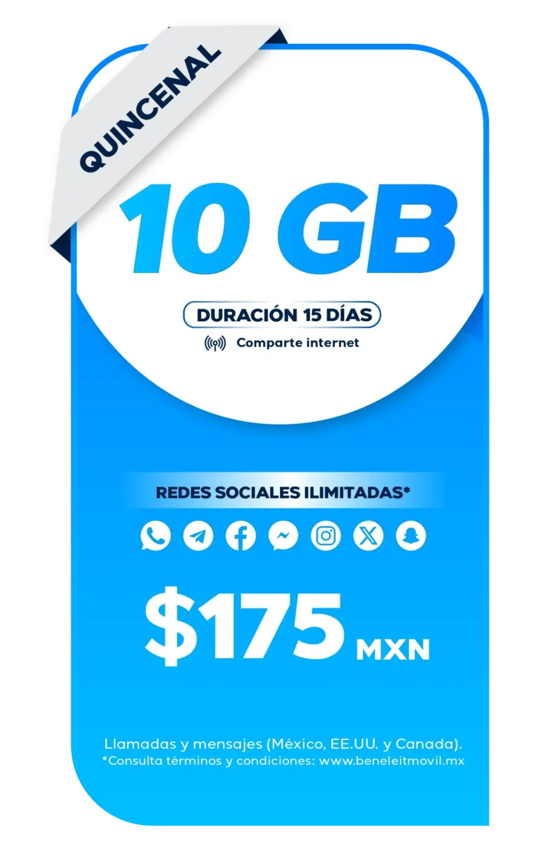 Quincenal Plus 10GB